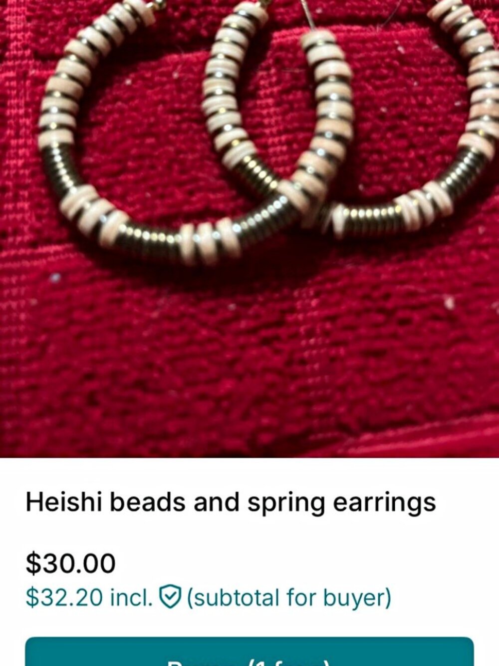 Heishi Beaded Hoop Earrings Pink & Silver Tone Metal Round Hoop Wire Closure